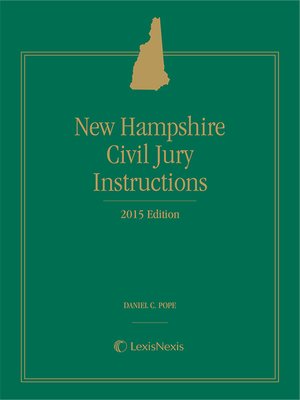 cover image of New Hampshire Civil Jury Instructions